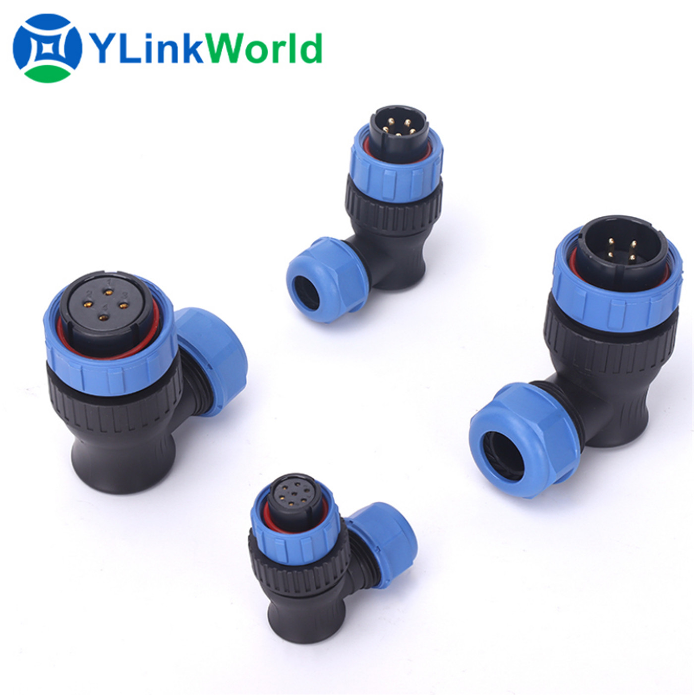 SP2116 Αρσενικό 2 3 4 5 7 9 12Pin Plastic Industrial Waterproof Electrical Right Angle Connector-01 (6)