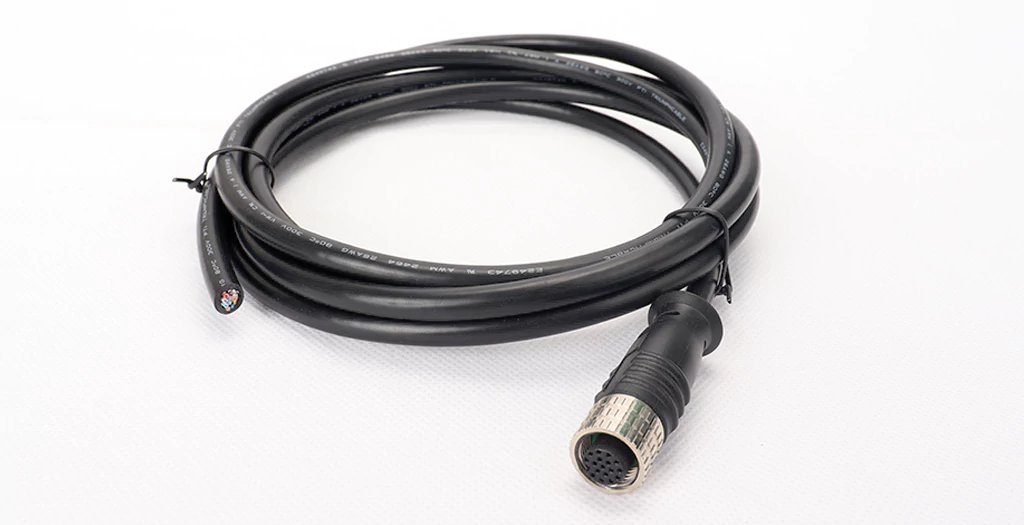 Female straight head of 17Pin molded M12 connector