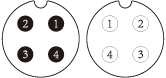 T/Y - type M12 connector A - coded splitter