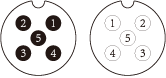 T/Y - type M12 connector A - coded splitter