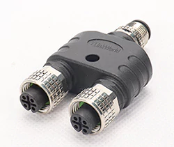 T/Y - type M12 connector A - coded splitter