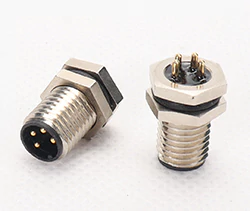 3/4/5/6/8 Pin male and female panel type connectors, M8 waterproof cable