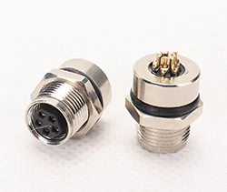 3/4/5/6/8 Pin male and female panel type connectors, M8 waterproof cable