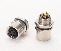 3/4/5/6/8 Pin male and female panel type connectors, M8 waterproof cable