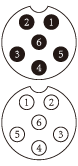 Male and female heads of M8 assembled connectors, 3Pin, 4Pin, 5Pin, 6Pin, 8Pin field - wiring plugs and sockets